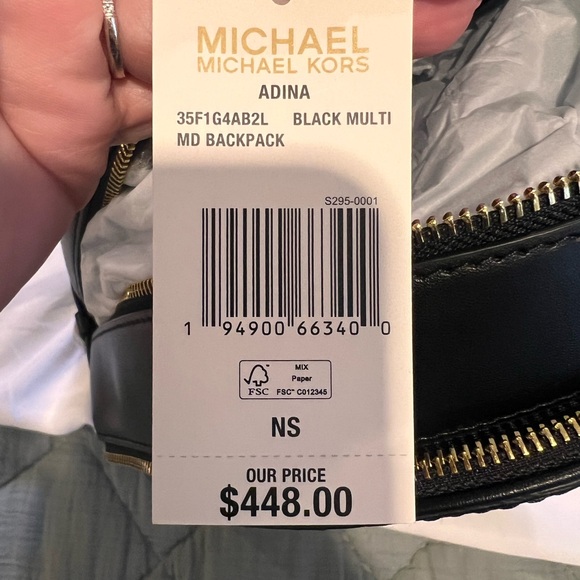 Michael Kors Black and Brown Backpack - Picture 6 of 6